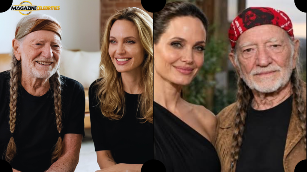 Willie Nelson and Angelina Jolie