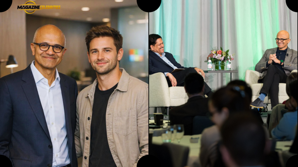 Satya Nadella and Michel Vounatsos